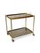 Französischer Barwagen aus Messing & Rauchglas, 1960er 1
