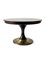 Italian Extendable Dining Table in Wood Top & Brass Tulip Base, 1950s 1