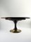 Ausziehbarer Italienischer Esstisch mit Holzplatte & Messing Tulip Base, 1950er 3