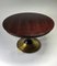 Ausziehbarer Italienischer Esstisch mit Holzplatte & Messing Tulip Base, 1950er 5