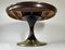 Ausziehbarer Italienischer Esstisch mit Holzplatte & Messing Tulip Base, 1950er 6