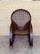 Schaukelstühle aus Bugholz mit Sitz und Rückenlehne aus Rohrgeflecht, 1940er, 2er Set 6