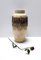 Vase Vintage en Céramique Vernie Beige et Noire, Allemagne, 1970s 2