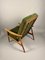 Skandinavischer Vintage Sessel mit Grünem Bezug & Buchenholz, 1960er 3