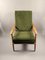 Skandinavischer Vintage Sessel mit Grünem Bezug & Buchenholz, 1960er 8