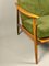 Fauteuil Vintage Scandinave en Tapisserie Verte et Bois de Hêtre, 1960s 9