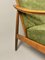 Fauteuil Vintage Scandinave en Tapisserie Verte et Bois de Hêtre, 1960s 10