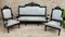 Mobilier de Salon Alphonsine en Bois Noirci, 1900s, Set de 3 2