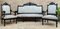 Mobilier de Salon Alphonsine en Bois Noirci, 1900s, Set de 3 22