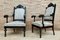 Mobilier de Salon Alphonsine en Bois Noirci, 1900s, Set de 3 6