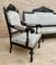 Mobilier de Salon Alphonsine en Bois Noirci, 1900s, Set de 3 4