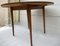 Mesa extensible redonda de chapa de roble con base de madera, años 70, Imagen 19