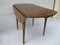 Mesa extensible redonda de chapa de roble con base de madera, años 70, Imagen 4