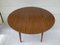 Mesa extensible redonda de chapa de roble con base de madera, años 70, Imagen 14