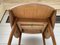 Mesa extensible redonda de chapa de roble con base de madera, años 70, Imagen 5