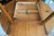 Mesa extensible redonda de chapa de roble con base de madera, años 70, Imagen 18