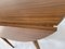 Mesa extensible redonda de chapa de roble con base de madera, años 70, Imagen 10