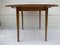 Mesa extensible redonda de chapa de roble con base de madera, años 70, Imagen 3