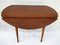 Mesa extensible redonda de chapa de roble con base de madera, años 70, Imagen 2