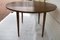 Mesa extensible redonda de chapa de roble con base de madera, años 70, Imagen 26