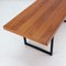 Vintage Rectangular Walnut Veneered & Steel Coffee Table 9