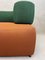 Canapés 2 Places Modulables Alphabet Verts et Oranges de Fritz Hansen, Set de 2 19
