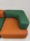 Canapés 2 Places Modulables Alphabet Verts et Oranges de Fritz Hansen, Set de 2 18
