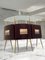 Set de Bar à Cocktail avec Meuble Mid-Century par Gio Ponti, Italie, 1956, Set de 4 4
