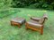 Set of Brutalist Armchair and Ottoman in the style of Pierre Chapo, 1960s 2