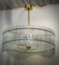 Runder Mid-Century Stil Kronleuchter aus Muranoglas & Messing, 2000er 3