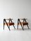 Scandinavian Bedside Tables with Black Details, 1960s, Set of 2, Image 4