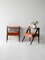 Scandinavian Bedside Tables with Black Details, 1960s, Set of 2, Image 2