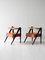 Scandinavian Bedside Tables with Black Details, 1960s, Set of 2, Image 1