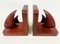 Serre-Livres Mid-Century en Teck avec Poisson Scalaire, 1960s, Set de 2 4