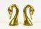Vintage Brass Swan Head Bookends, 1960s, Set of 2 1