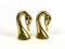 Vintage Brass Swan Head Bookends, 1960s, Set of 2 2