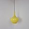 Yellow Opaline Glass Pendant Lamp from Doria, Germany, 1960s 1