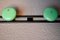 Mid-Century Modern Wall Coat Rack in Black and Green Metal, 1950s, Image 3