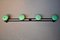 Mid-Century Modern Wall Coat Rack in Black and Green Metal, 1950s, Image 2