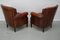 Vintage Dutch Cognac-Colored Leather Club Chairs, Set of 2 19