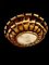Spanish Crown Sunburst Fixture Xin Gilt Metal and Frost Glass, 1950s 3