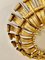 Spanish Crown Sunburst Fixture Xin Gilt Metal and Frost Glass, 1950s 9