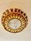 Spanish Crown Sunburst Fixture Xin Gilt Metal and Frost Glass, 1950s 2