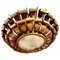 Spanish Crown Sunburst Fixture Xin Gilt Metal and Frost Glass, 1950s 1
