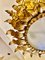 Spanish Crown Sunburst Fixture in Gilt Metal and Frost Glass, 1950s 4