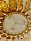 Spanish Crown Sunburst Fixture in Gilt Metal and Frost Glass, 1950s 7