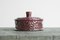 Boch Frères Keramis Pink Lidded Bowl with Silver Glazed Flowers and Butterflies, 1920s 6