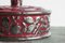 Boch Frères Keramis Pink Lidded Bowl with Silver Glazed Flowers and Butterflies, 1920s 9