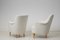 Set de Fauteuils Modernes Samsas Bouclé Blanc par Carl Malmsten pour OH Sjögren, Suède 4