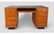 Vintage Wooden Desk with Linoleum Top, 1950s, Image 2